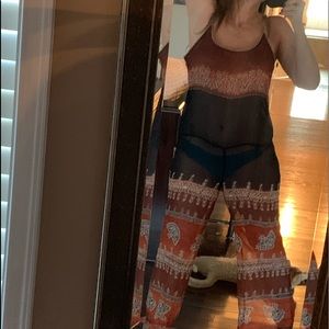 Free People Sheer One Piece Jumpsuit. Sz M.